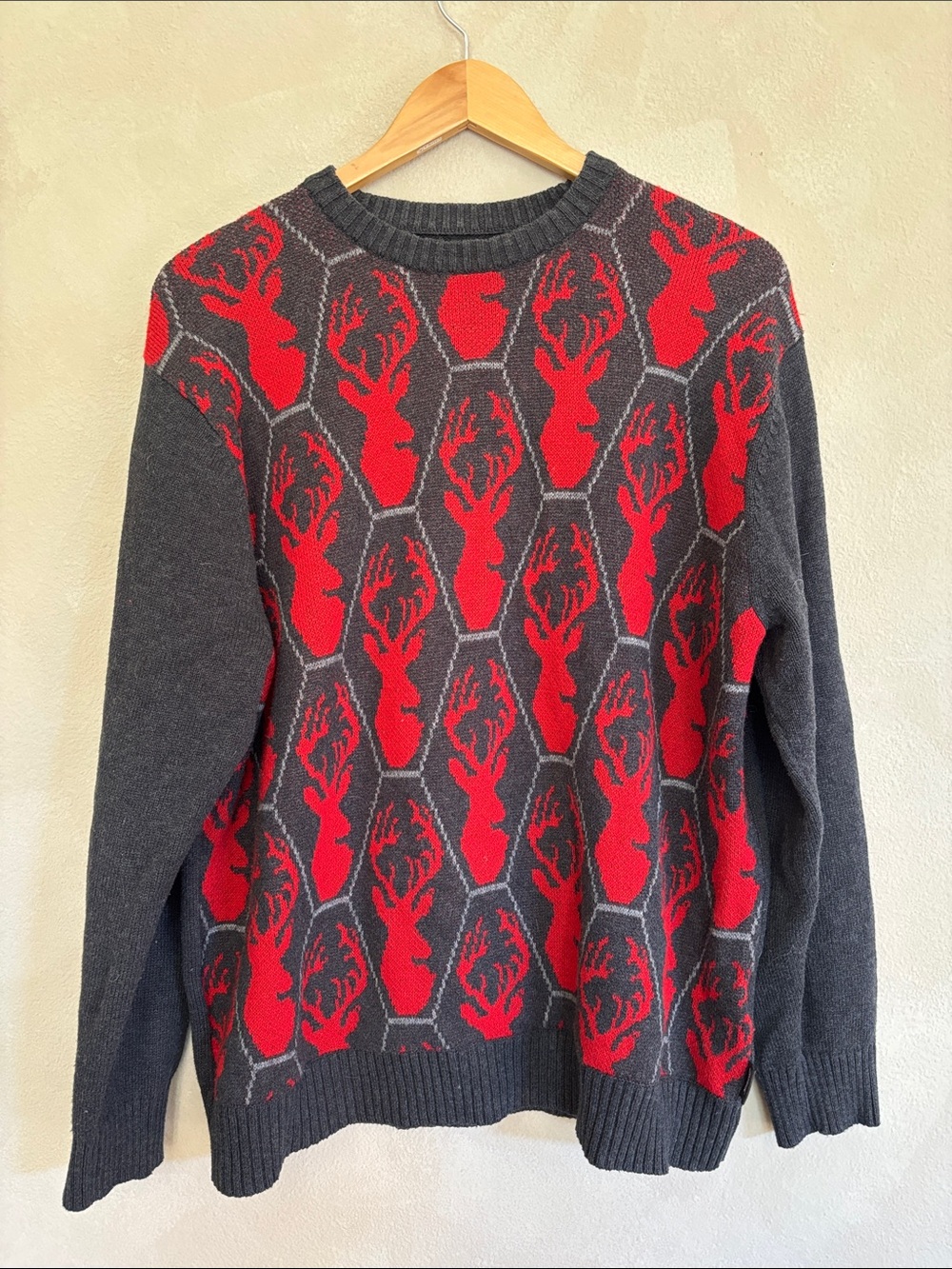 Woolrich cotton lambs wool elk sweater